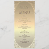 Faux Gouden Folie Bruiloft Menu (Voorkant)