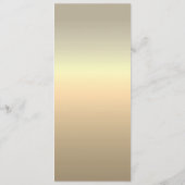 Faux Gouden Folie Bruiloft Menu (Achterkant)