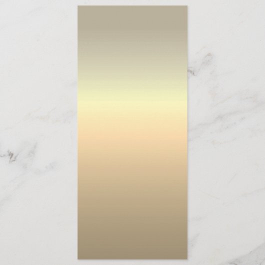 Faux Gouden Folie Bruiloft Menu (Achterkant)