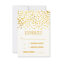 faux gouden folie confetti bruiloft RSVP kaarten