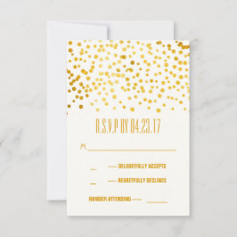 faux gouden folie confetti bruiloft RSVP kaarten Kaartje