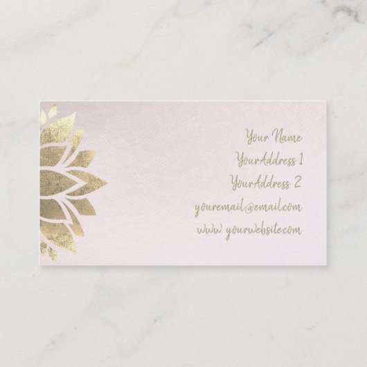 Faux gouden folie decor visitekaartje (Achterkant)