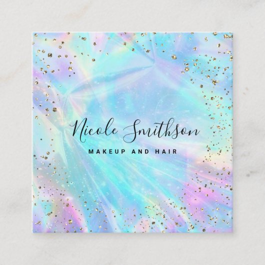 FAUX gouden folie details Vierkante Visitekaartje (Voorkant)