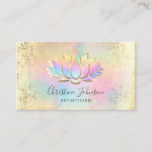 Faux gouden folie en pastel kleuren lotus