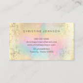 ・faux gouden folie en pastelkleuren lotus visitekaartje (Achterkant)