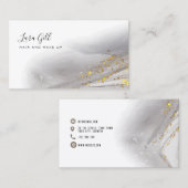 Faux gouden folie en waterverf visitekaartje (Voorkant / Achterkant)