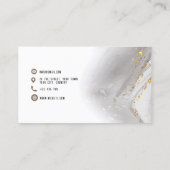 Faux gouden folie en waterverf visitekaartje (Achterkant)