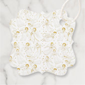 faux gouden folie engelen Eerste Heilige Communie Bedankjes Labels (Achterkant)