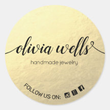 Faux Gouden Folie Handgeschreven Script Social Med