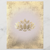 FAUX gouden folie lotus flower schoonheidssalon Flyer (Achterkant)