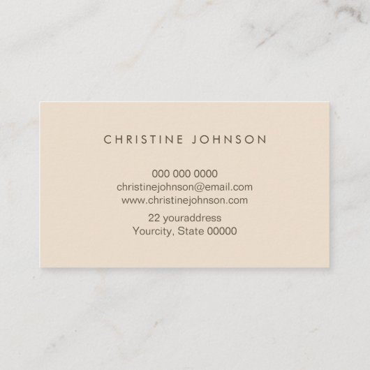 Faux gouden folie Lotus logo op ivoor visitekaartj Visitekaartje (Achterkant)