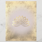 FAUX gouden folie lotus logo schoonheidssalon Flyer (Achterkant)