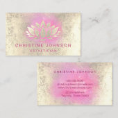 Faux gouden folie Lotus ontwerp Visitekaartje (Voorkant / Achterkant)