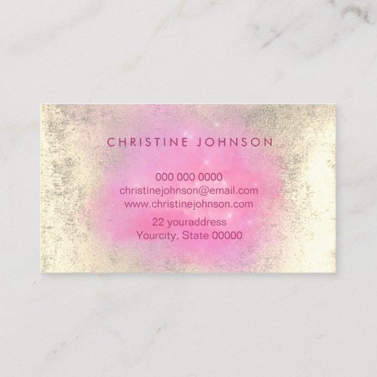 Faux gouden folie Lotus ontwerp Visitekaartje (Achterkant)