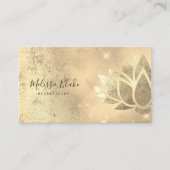 Faux gouden folie Lotus ontwerp Visitekaartje (Voorkant)