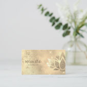 Faux gouden folie Lotus ontwerp Visitekaartje (Staand voorkant)