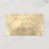 Faux gouden folie Lotus ontwerp Visitekaartje (Achterkant)