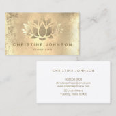 Faux gouden folie Lotus Visitekaartje (Voorkant / Achterkant)