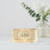 Faux gouden folie Lotus Visitekaartje (Staand voorkant)