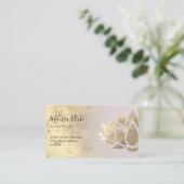 Faux gouden folie Lotus Visitekaartje (Staand voorkant)