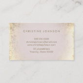 Faux gouden folie lotusbloem visitekaartje (Achterkant)