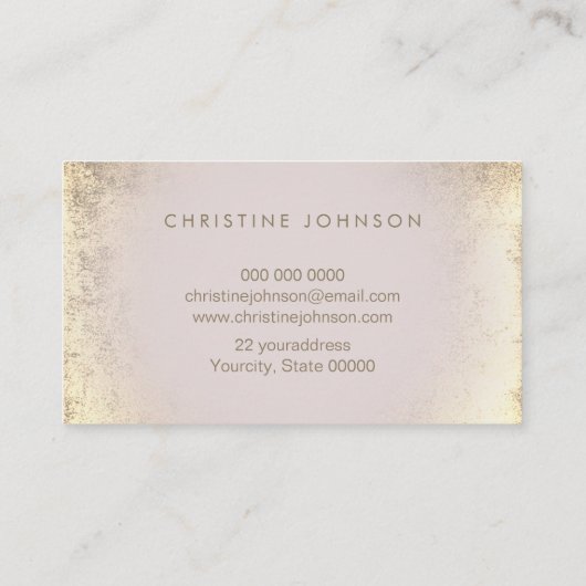 Faux gouden folie lotusbloem visitekaartje (Achterkant)