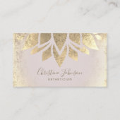 Faux gouden folie lotusbloem visitekaartje (Voorkant)