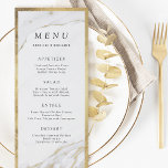 Faux gouden folie marmer luxe modern huwelijksmenu menu<br><div class="desc">Prachtig gemarmerd achtergrondontwerp met faux gouden folie gewaagde rand en details,  elegant modern eenvoudig ontwerp,  stijlvol en chique,  geweldige trouwmenukaarten voor modern bruiloft,  luxe bruiloft en winterbruiloft Semi-Gloss afwerking papier geselecteerd. Bekijk hieronder alle overeenkomende stukken in collectie.</div>