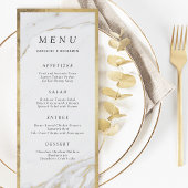 Faux gouden folie marmer luxe modern huwelijksmenu menu