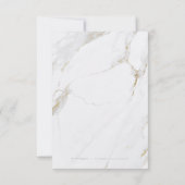 Faux gouden folie marmer luxe moderne bruiloft RSV RSVP Kaartje (Achterkant)