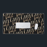 Faux gouden folie | Meisje Baas | Modern Ultra Bureaumat<br><div class="desc">GIRL BOSS - modern,  leuk,  trendy en krachtig *** Voor extra zazzle zakelijke briefpapier,  adverteren of merchandising items om dit item aan te passen,  neem dan contact met ons op via de ontwerper contact op onze zazzle startpagina. *GEEN ECHTE FOLIE</div>