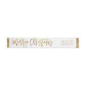 Faux gouden folie Merry Christmas retour adres (Individueel)