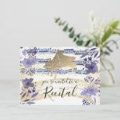 FAUX gouden folie op indigo blauw waterverf Kaart (Staand voorkant)