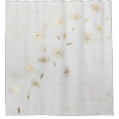 Faux gouden folie paardenbloemen douchegordijn (Voorkant)