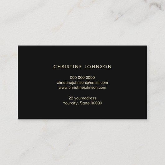 Faux gouden folie Queen bee logo Visitekaartje (Achterkant)