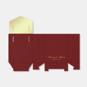 Faux gouden folie rode bruiloft bedankdoosjes (Uitgevouwen)