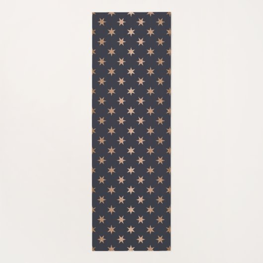 faux gouden folie sterren Monogram Yoga Mat (Achterkant)