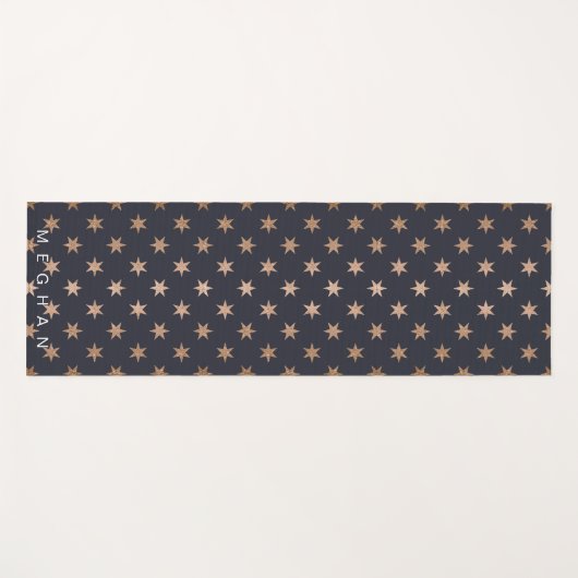 faux gouden folie sterren Monogram Yoga Mat (Voorkant (horizontaal))