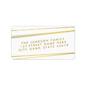 Faux gouden folie strepen adreslabel etiket (Voorkant)