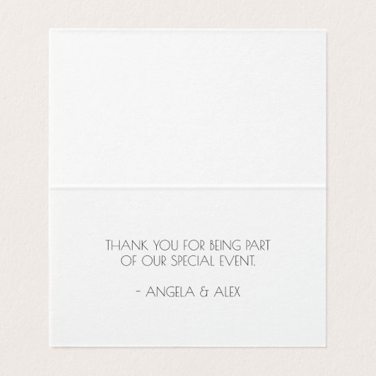 Faux gouden folie textuur en witte streep dank u kaart (Binnenkant ongevouwen)