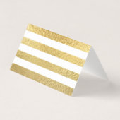 Faux gouden folie textuur en witte streep dank u kaart (Achterkant)