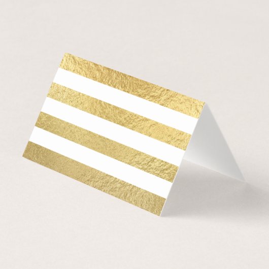 Faux gouden folie textuur en witte streep dank u kaart (Achterkant)