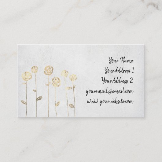 Faux gouden folie visitekaartje (Achterkant)