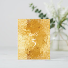 Faux gouden folietafel Rococo Botanische krans