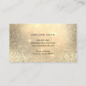 FAUX gouden glitter elegante lotus Visitekaartje (Achterkant)