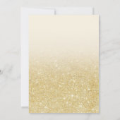 Faux gouden glitter ivoor ombre eten drink bruilof kaart (Achterkant)