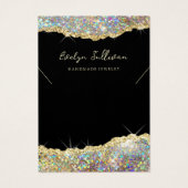 Faux gouden glitter ketting display kaart (Voorkant)