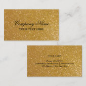 Faux gouden glitter luxe visitekaartsjabloon visitekaartje (Voorkant / Achterkant)