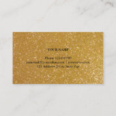 Faux gouden glitter luxe visitekaartsjabloon visitekaartje (Achterkant)