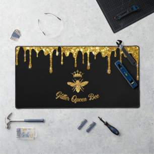Faux gouden glitter Queen Bee ontwerp Bureaumat